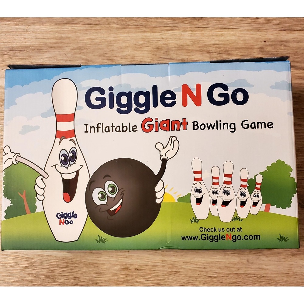 Giggle N' Go Inflatable Giant Bowling Game, New Sealed In Box - Picture 2 of 5